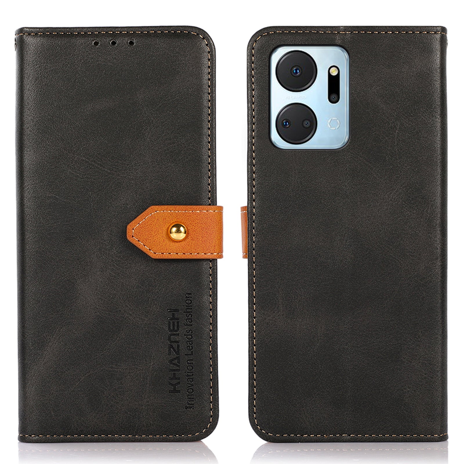 KHAZNEH For Honor X7a 5G Leather Phone Case Cowhide Texture PU Leather Wallet Stand Cover KHAZNEH For Honor X7a 5G Leather Phone Case Cowhide Texture PU Leather Wallet Stand Cover